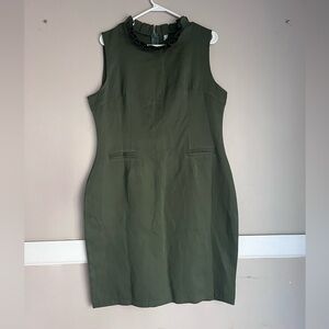 Elegant Olive Green Dress